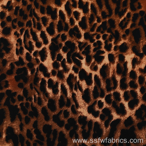 Fashionable Knitted Stretch Spandex Leopard Print Fabric